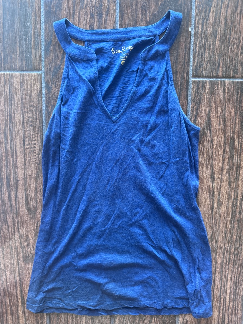 Lilly Pulitzer Royal Blue V-Neck Tank Top